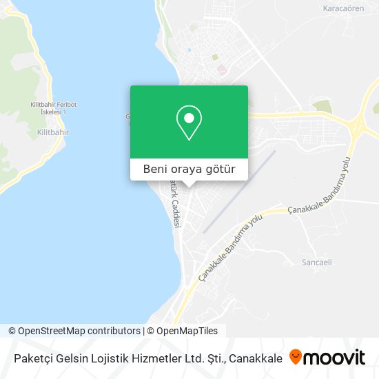 Paketçi Gelsin Lojistik Hizmetler Ltd. Şti. harita