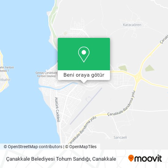 Çanakkale Belediyesi Tohum Sandığı harita