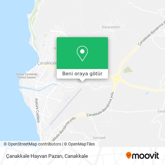 Çanakkale Hayvan Pazarı harita