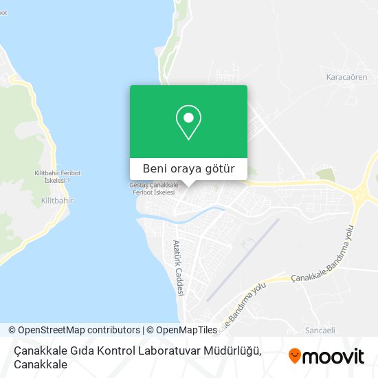 Çanakkale Gıda Kontrol Laboratuvar Müdürlüğü harita