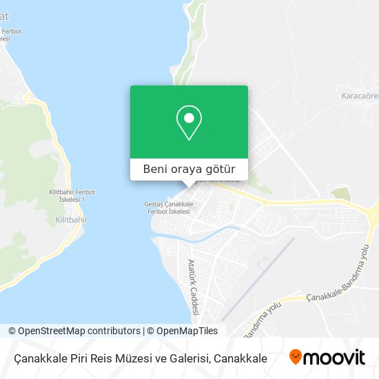 Çanakkale Piri Reis Müzesi ve Galerisi harita