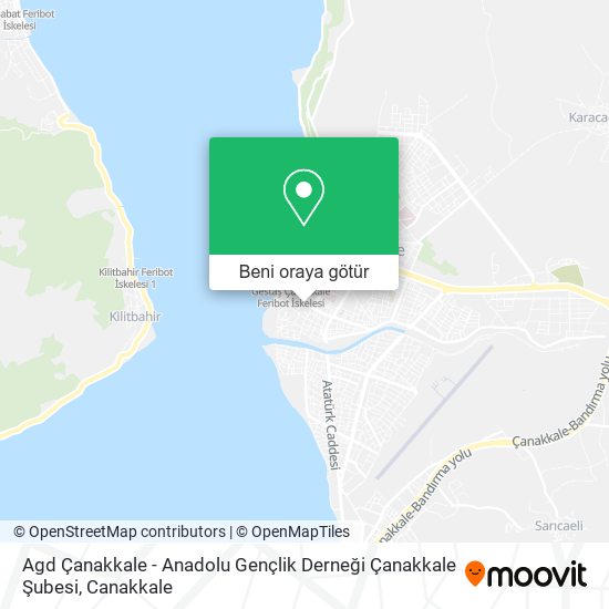 Agd Çanakkale - Anadolu Gençlik Derneği Çanakkale Şubesi harita