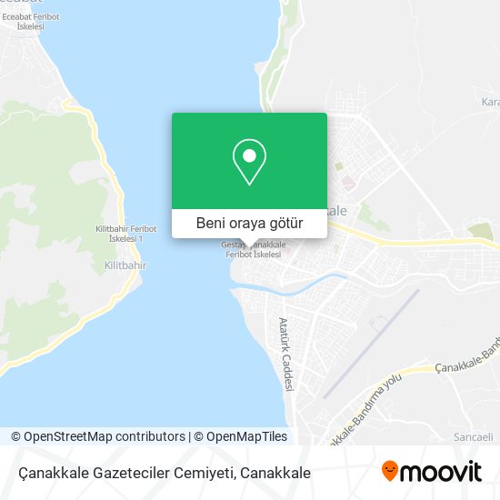 Çanakkale Gazeteciler Cemiyeti harita