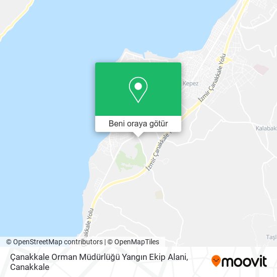 Çanakkale Orman Müdürlüğü Yangın Ekip Alani harita