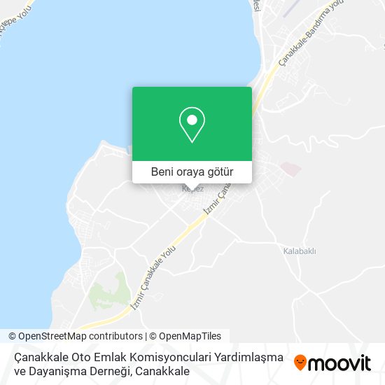 Çanakkale Oto Emlak Komisyonculari Yardimlaşma ve Dayanişma Derneği harita