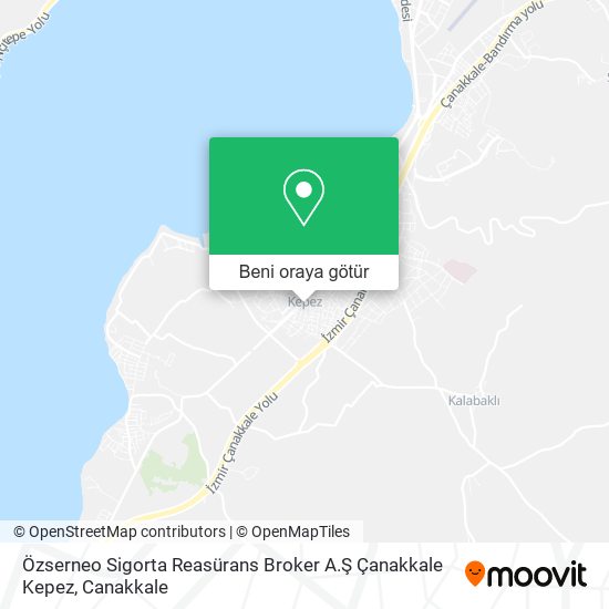Özserneo Sigorta Reasürans Broker A.Ş Çanakkale Kepez harita