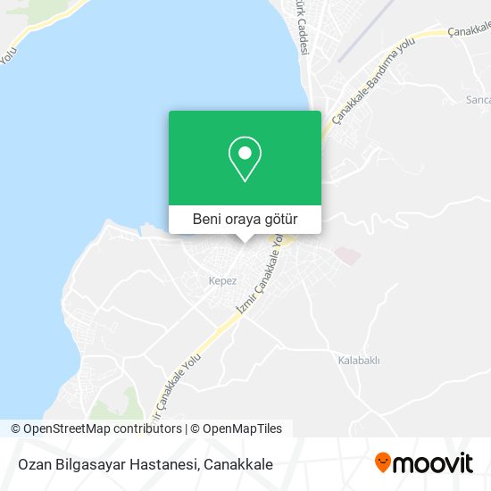 Ozan Bilgasayar Hastanesi harita