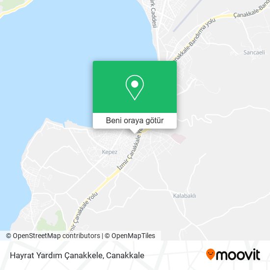 Hayrat Yardım Çanakkele harita