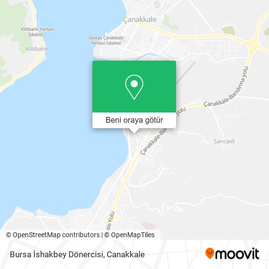 Bursa İshakbey Dönercisi harita