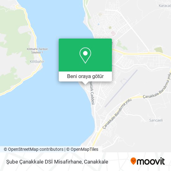 Şube Çanakkale DSİ Misafirhane harita