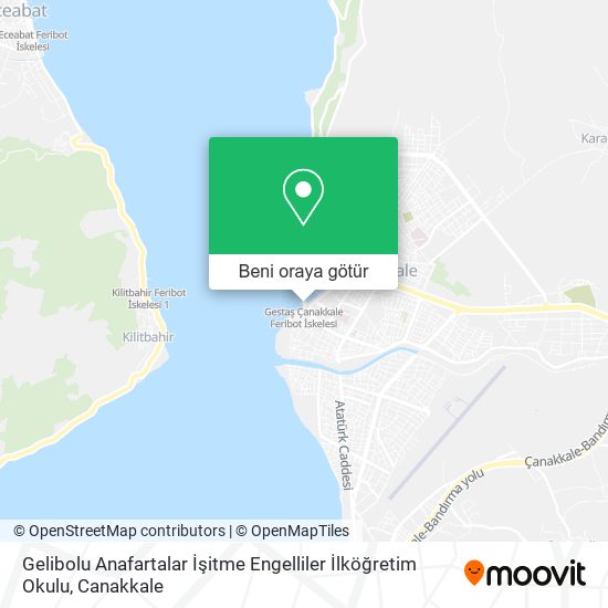 Gelibolu Anafartalar İşitme Engelliler İlköğretim Okulu harita