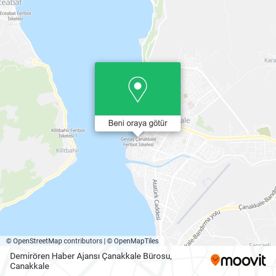 Demirören Haber Ajansı Çanakkale Bürosu harita