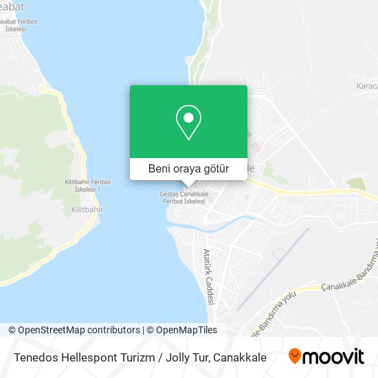Tenedos Hellespont Turizm / Jolly Tur harita