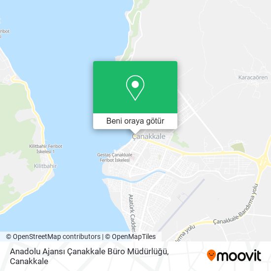 Anadolu Ajansı Çanakkale Büro Müdürlüğü harita