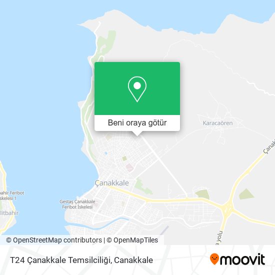 T24 Çanakkale Temsilciliği harita