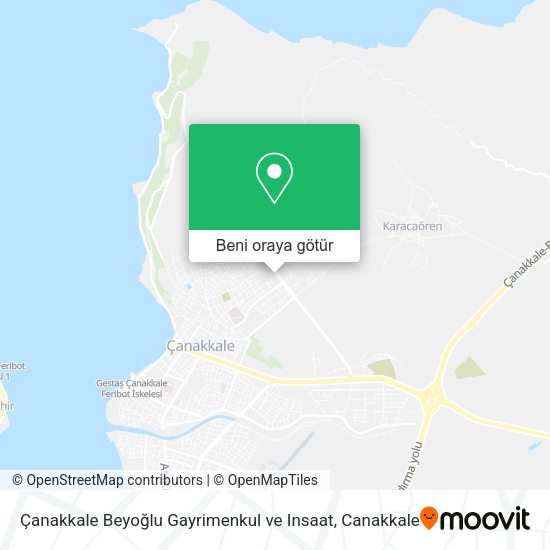 Çanakkale Beyoğlu Gayrimenkul ve Insaat harita