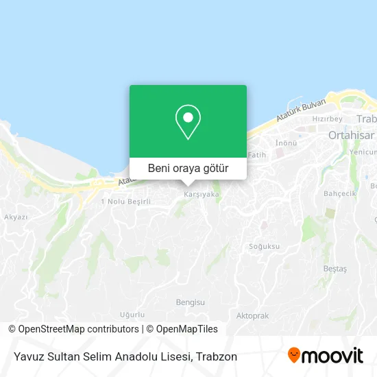 Yavuz Sultan Selim Anadolu Lisesi harita