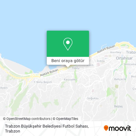 Trabzon Büyükşehir Belediyesi Futbol Sahası harita