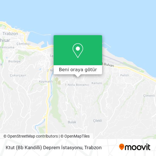 Ktut (Bb Kandilli) Deprem İstasyonu harita