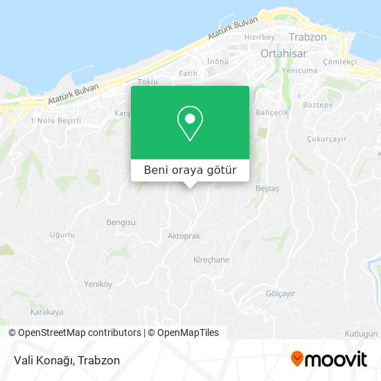 Vali Konağı harita