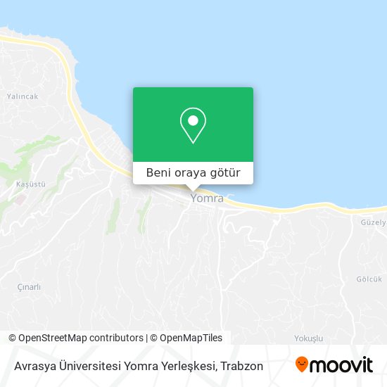 Avrasya Üniversitesi Yomra Yerleşkesi harita