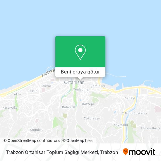 Trabzon Ortahisar Toplum Sağlığı Merkezi harita