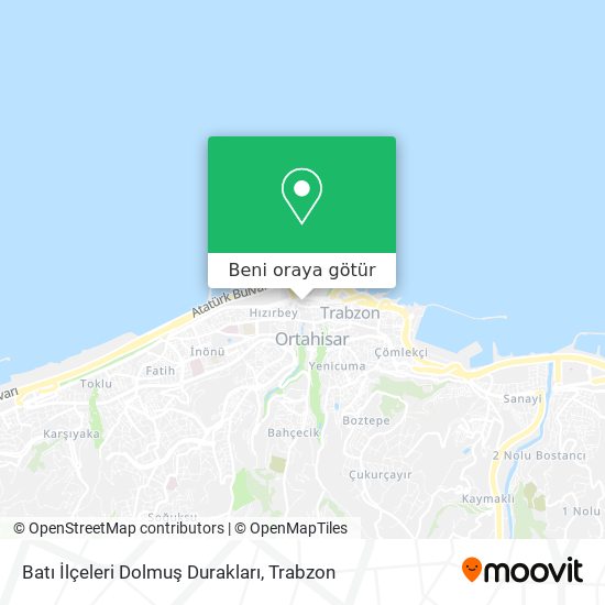 Batı İlçeleri Dolmuş Durakları harita