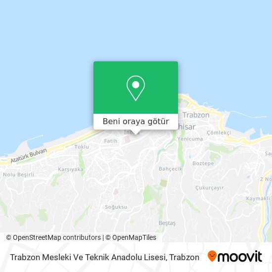 Trabzon Mesleki Ve Teknik Anadolu Lisesi harita