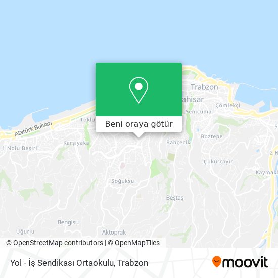 Yol - İş Sendikası Ortaokulu harita