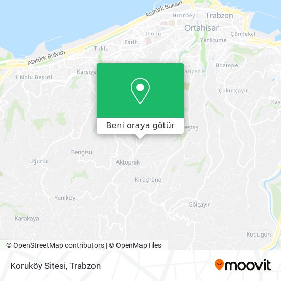 Koruköy Sitesi harita
