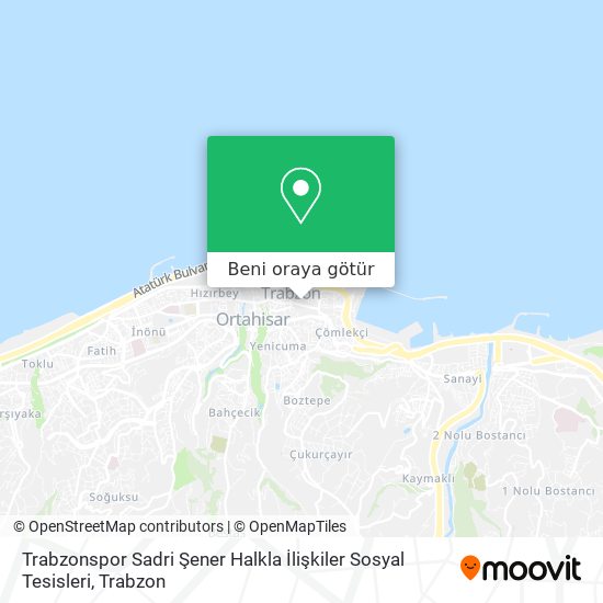 Trabzonspor Sadri Şener Halkla İlişkiler Sosyal Tesisleri harita