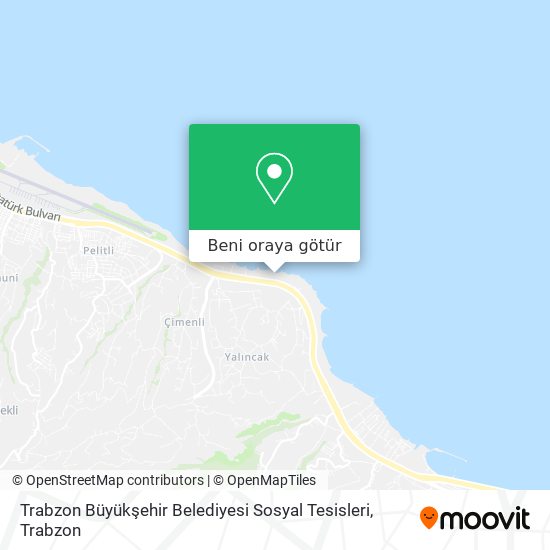 Trabzon Büyükşehir Belediyesi Sosyal Tesisleri harita