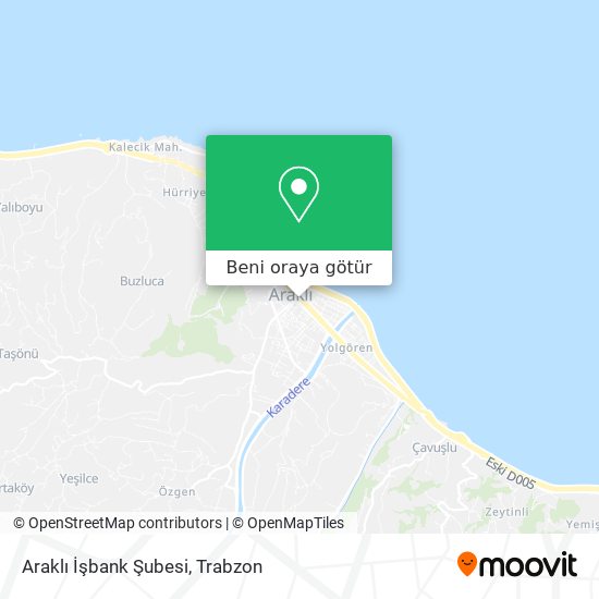 Araklı İşbank Şubesi harita