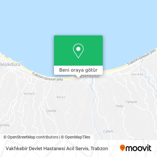 Vakfıkebir Devlet Hastanesi Acil Servis harita