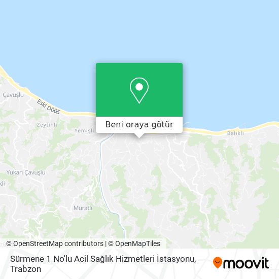 Sürmene 1 No'lu Acil Sağlık Hizmetleri İstasyonu harita