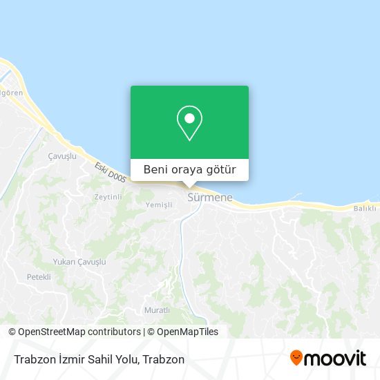 Trabzon İzmir Sahil Yolu harita