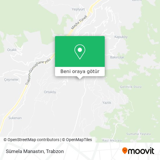 Sümela Manastırı harita