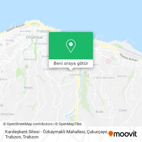 Kardeşkent Sitesi - Özkaymaklı Mahallesi, Çukurçayır, Trabzon harita