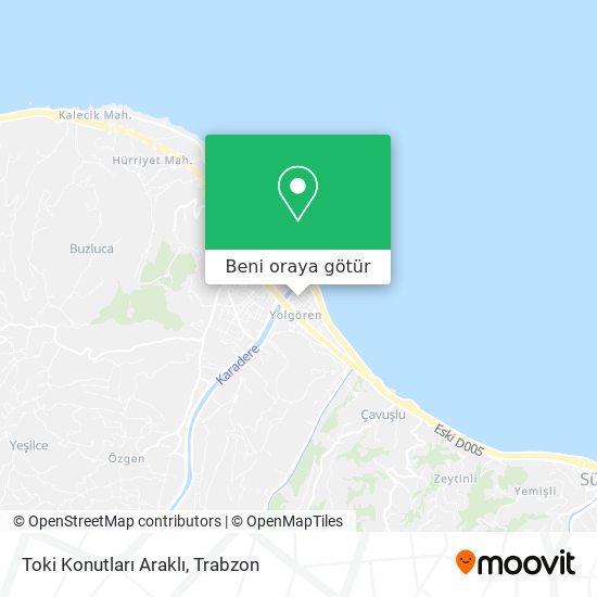 Toki Konutları Araklı harita
