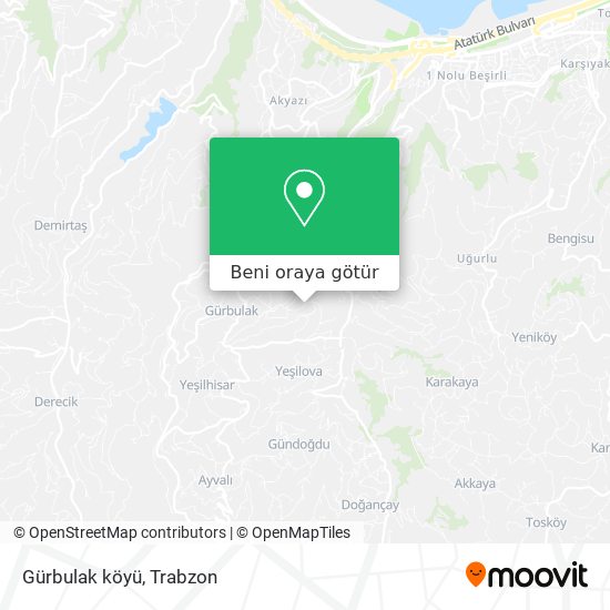 Gürbulak köyü harita