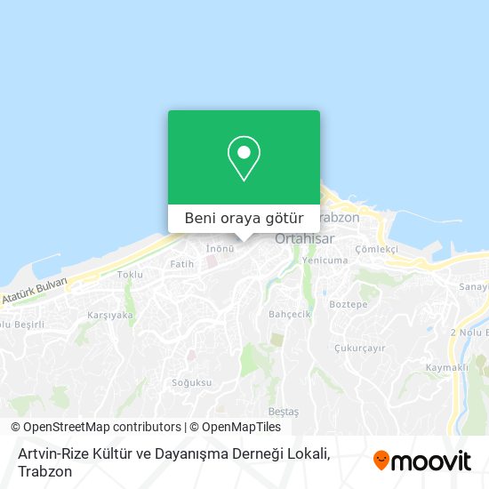 Artvin-Rize Kültür ve Dayanışma Derneği Lokali harita