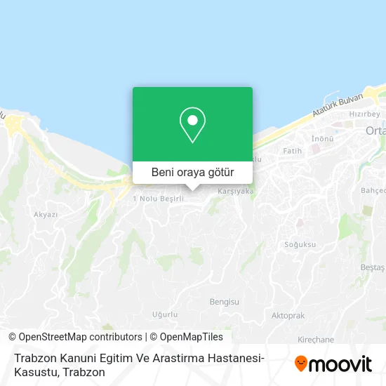 Trabzon Kanuni Egitim Ve Arastirma Hastanesi-Kasustu harita