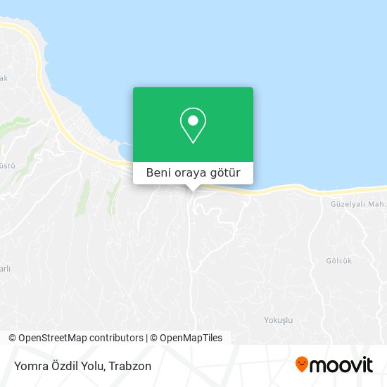 Yomra Özdil Yolu harita