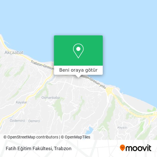Fatih Eğitim Fakültesi harita
