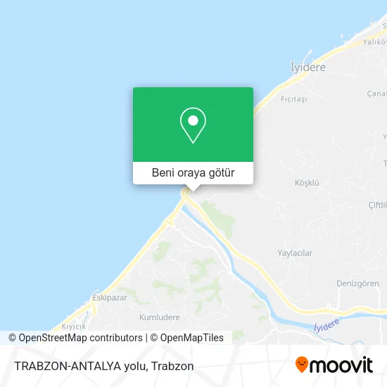 TRABZON-ANTALYA yolu harita