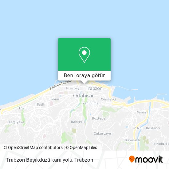 Trabzon Beşikdüzü kara yolu harita