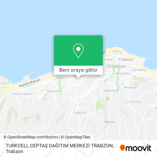 TURKCELL CEPTAŞ  DAĞITIM MERKEZİ TRABZON harita