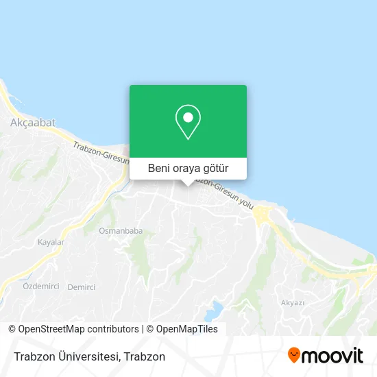 Trabzon Üniversitesi harita
