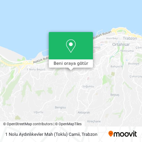 1 Nolu Aydınlıkevler Mah (Toklu) Camii harita