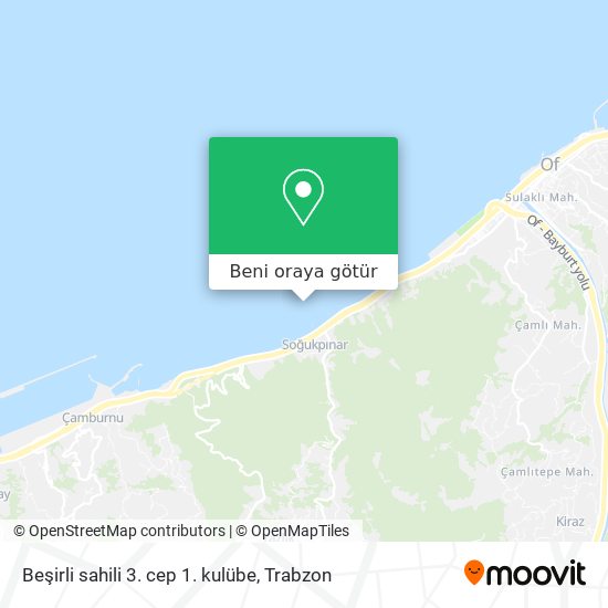Beşirli sahili 3. cep 1. kulübe harita